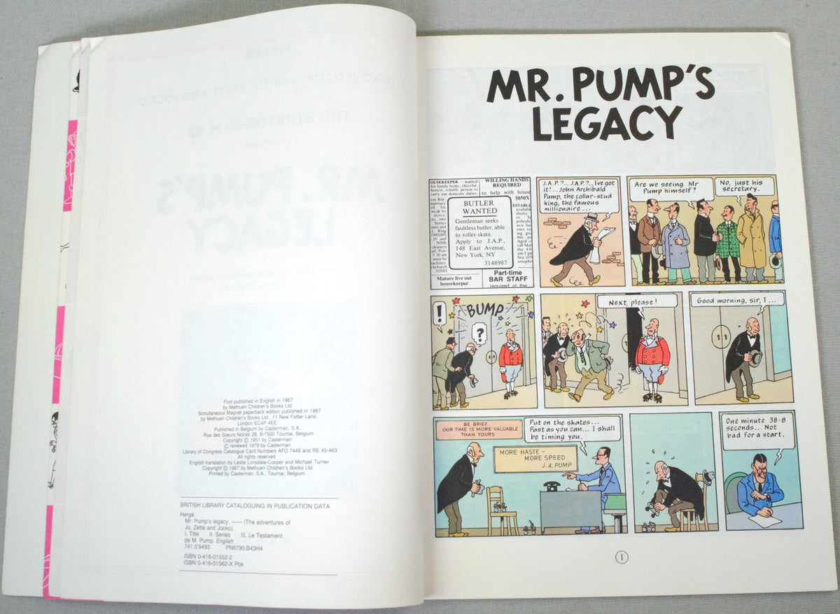 Jo, Zette and Jocko Mr Pump's Legacy P1 - Magnet 1987 UK Paperback 1st Edition