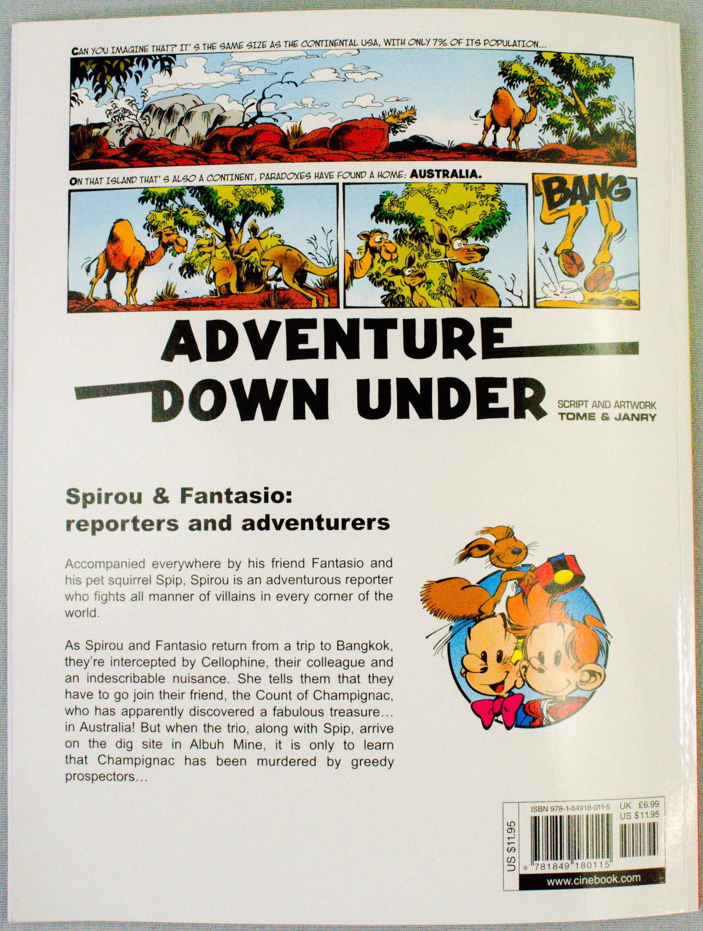 Spirou & Fantasio Volume 1 (Adventure Down Under) - Uk Cinebook Paperback Edition