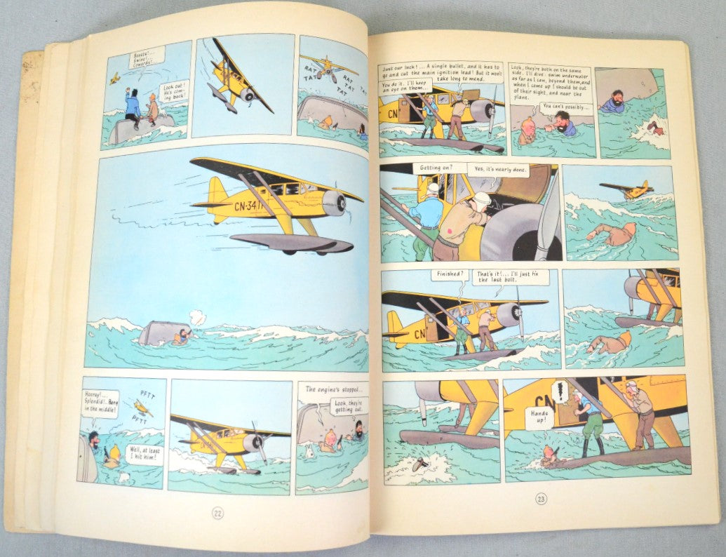 Crab with the Golden Claws Methuen 1972 1st UK Paperback Edition Rare Tintin Book Herge