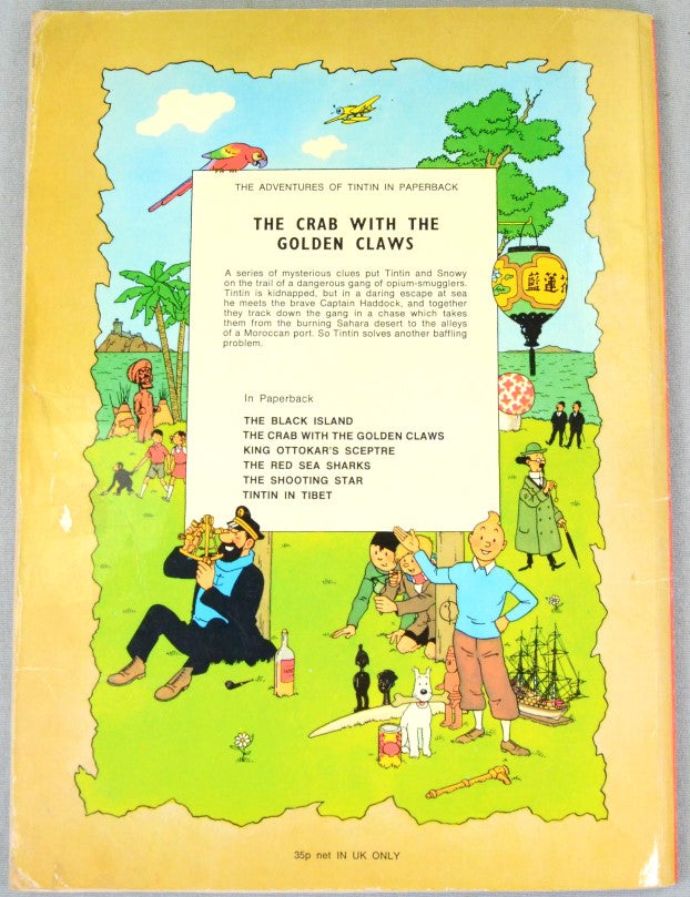 Crab with the Golden Claws Methuen 1972 1st UK Paperback Edition Rare Tintin Book Herge