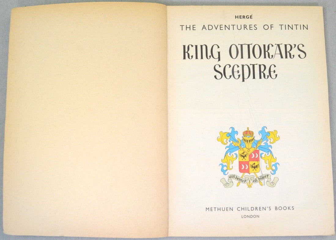 King Ottokar's Sceptre - Methuen 1972 1st UK Paperback Edition Rare Tintin Book Herge