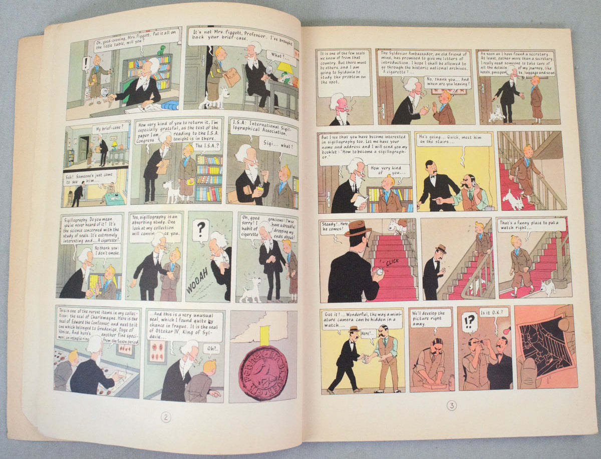 King Ottokar's Sceptre - Methuen 1972 1st UK Paperback Edition Rare Tintin Book Herge