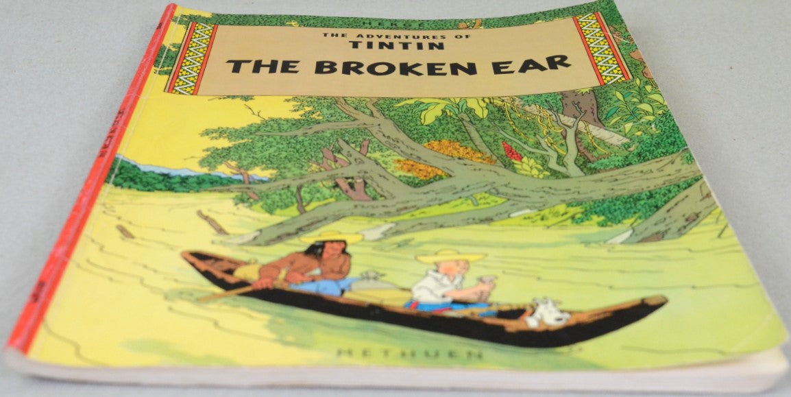 The Broken Ear - Methuen 1976 1st UK Paperback Edition Rare Tintin Book Herge