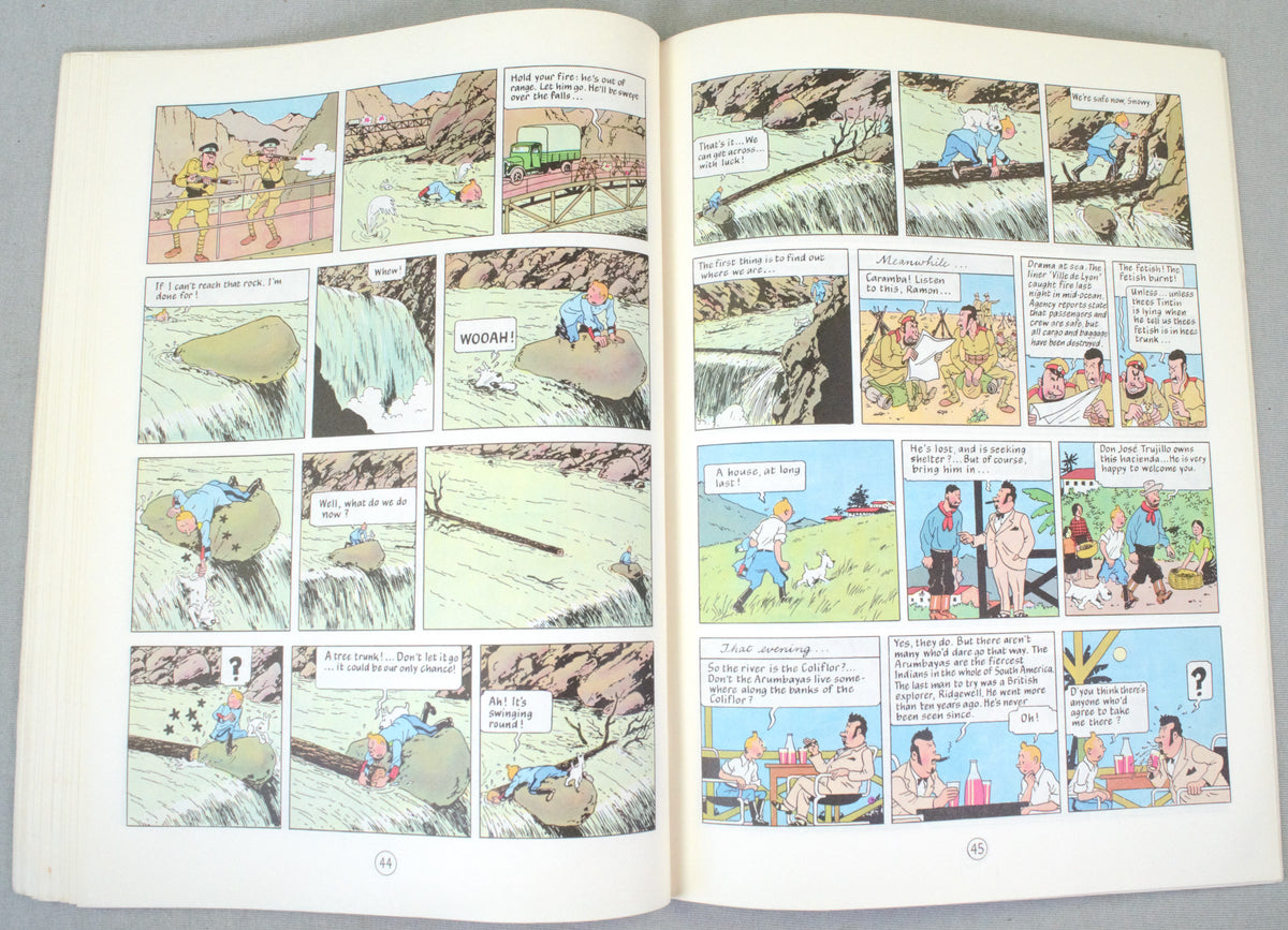 The Broken Ear - Methuen 1976 1st UK Paperback Edition Rare Tintin Book Herge