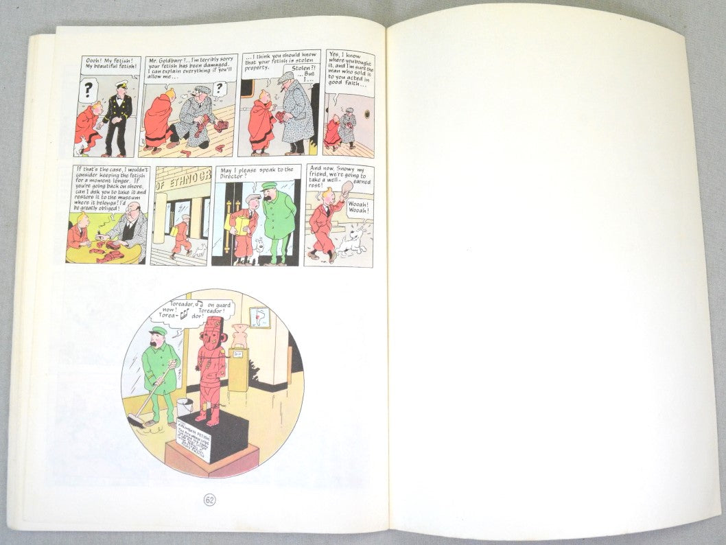 The Broken Ear - Methuen 1976 1st UK Paperback Edition Rare Tintin Book Herge
