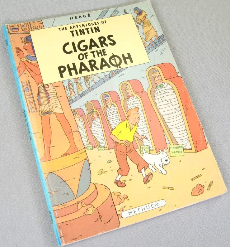 Cigars of the Pharaoh - Methuen 1975 1st UK Paperback Edition Rare Tintin Book Herge