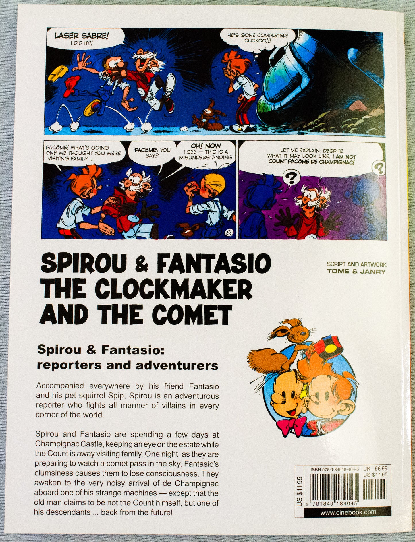 Spirou & Fantasio Volume 14 (The Clockmaker & The Comet) - Uk Cinebook Paperback Edition