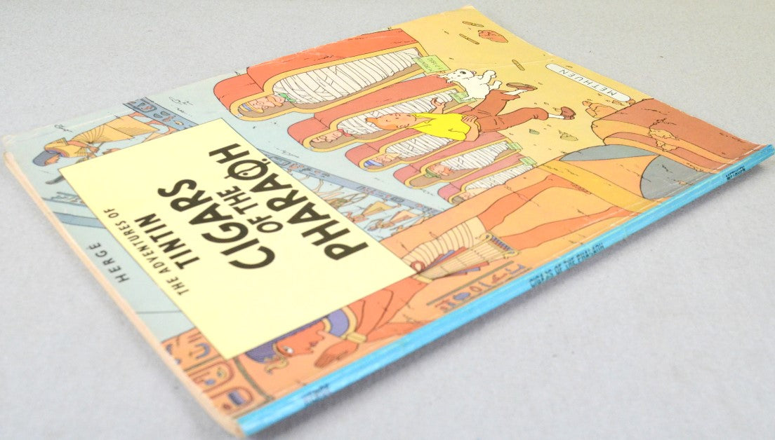 Cigars of the Pharaoh - Methuen 1975 1st UK Paperback Edition Rare Tintin Book Herge