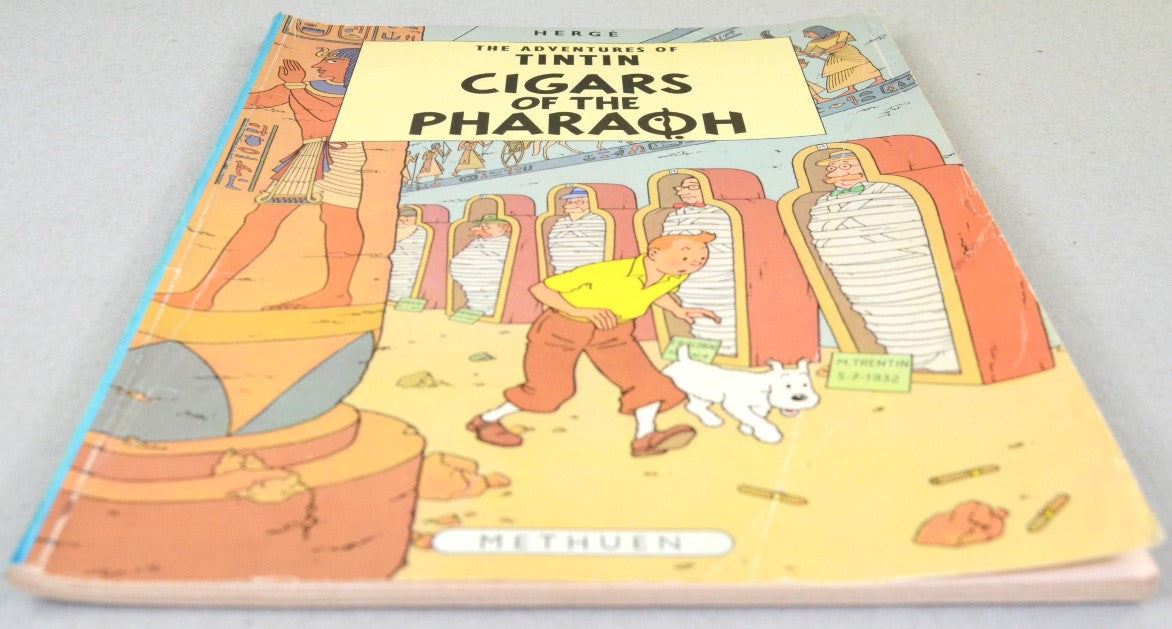 Cigars of the Pharaoh - Methuen 1975 1st UK Paperback Edition Rare Tintin Book Herge