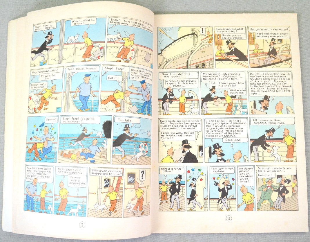 Cigars of the Pharaoh - Methuen 1975 1st UK Paperback Edition Rare Tintin Book Herge