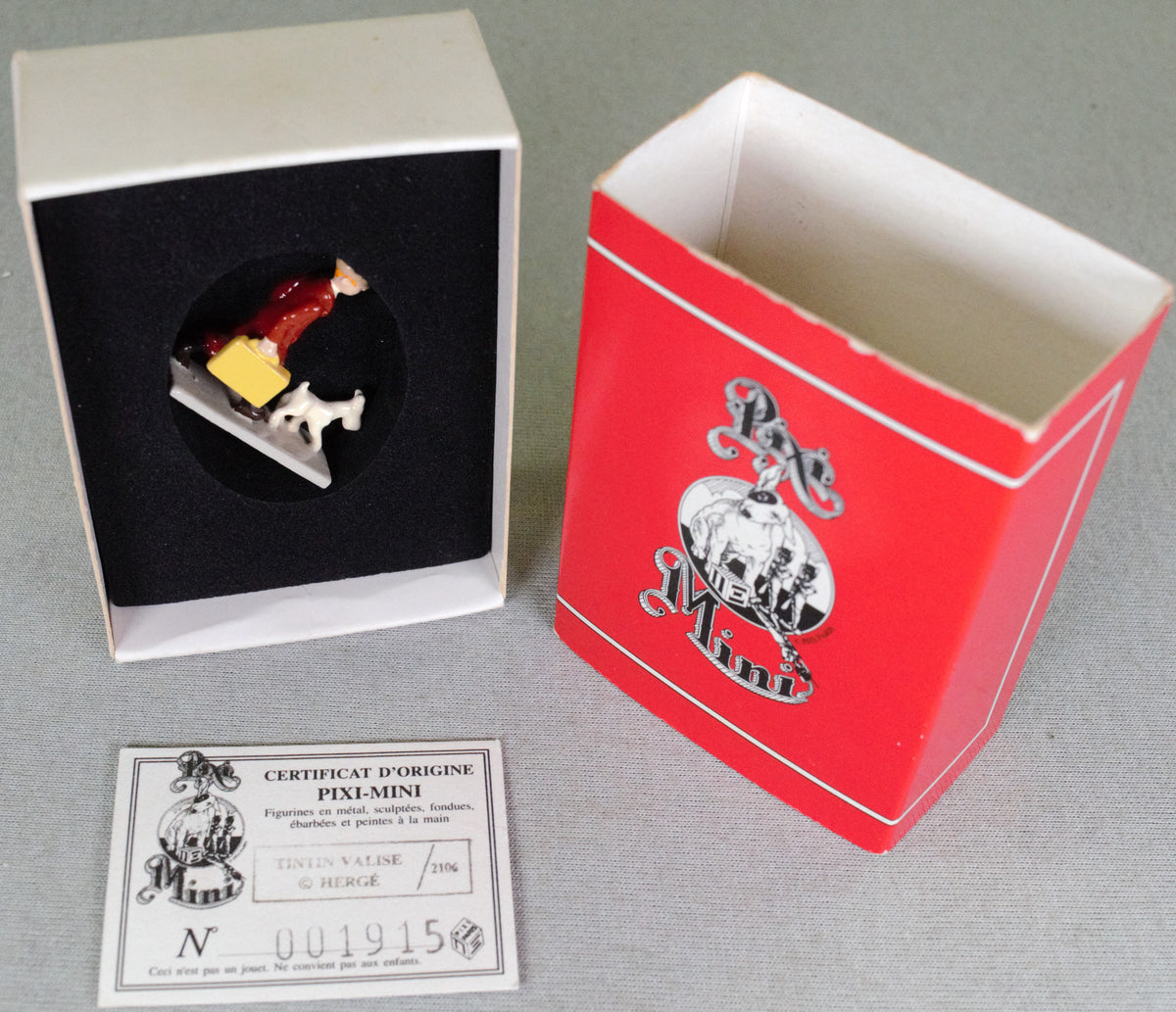 Pixi Mini Serie Set 2106 "Tintin & Snowy Broken Ear" 1995 Metal Figurine RARE