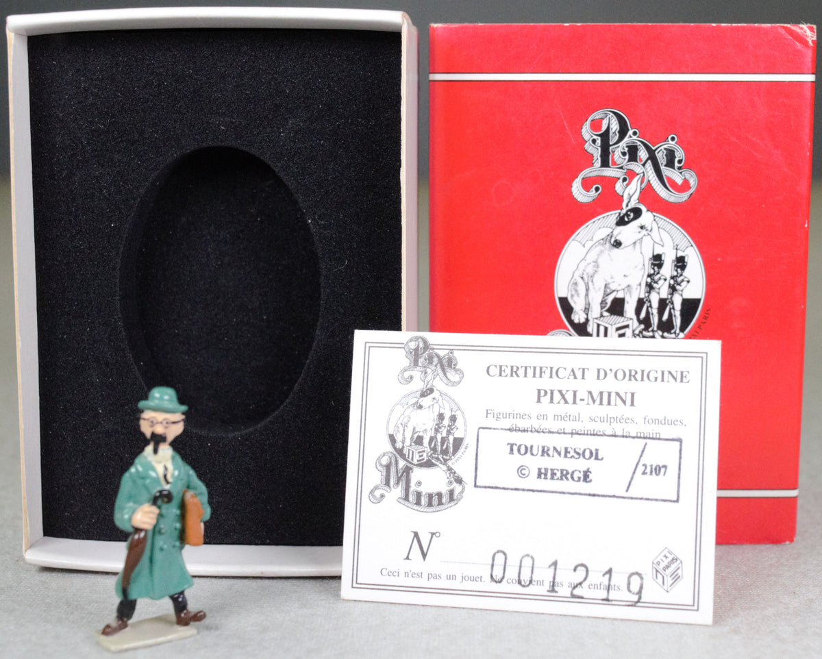 Pixi Mini Serie Tintin Set 2107 "Professor Tournesol" 1995 Metal Figurines RARE