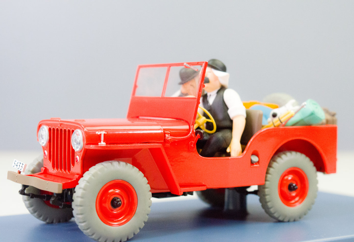 Hachette 1/24 Tintin Car #6 Willy's Red Jeep V1: Land Black Gold Rare Model Voiture Figure