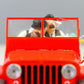 Hachette 1/24 Tintin Car #6 Willy's Red Jeep V1: Land Black Gold Rare Model Voiture Figure