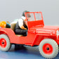 Hachette 1/24 Tintin Car #6 Willy's Red Jeep V1: Land Black Gold Rare Model Voiture Figure