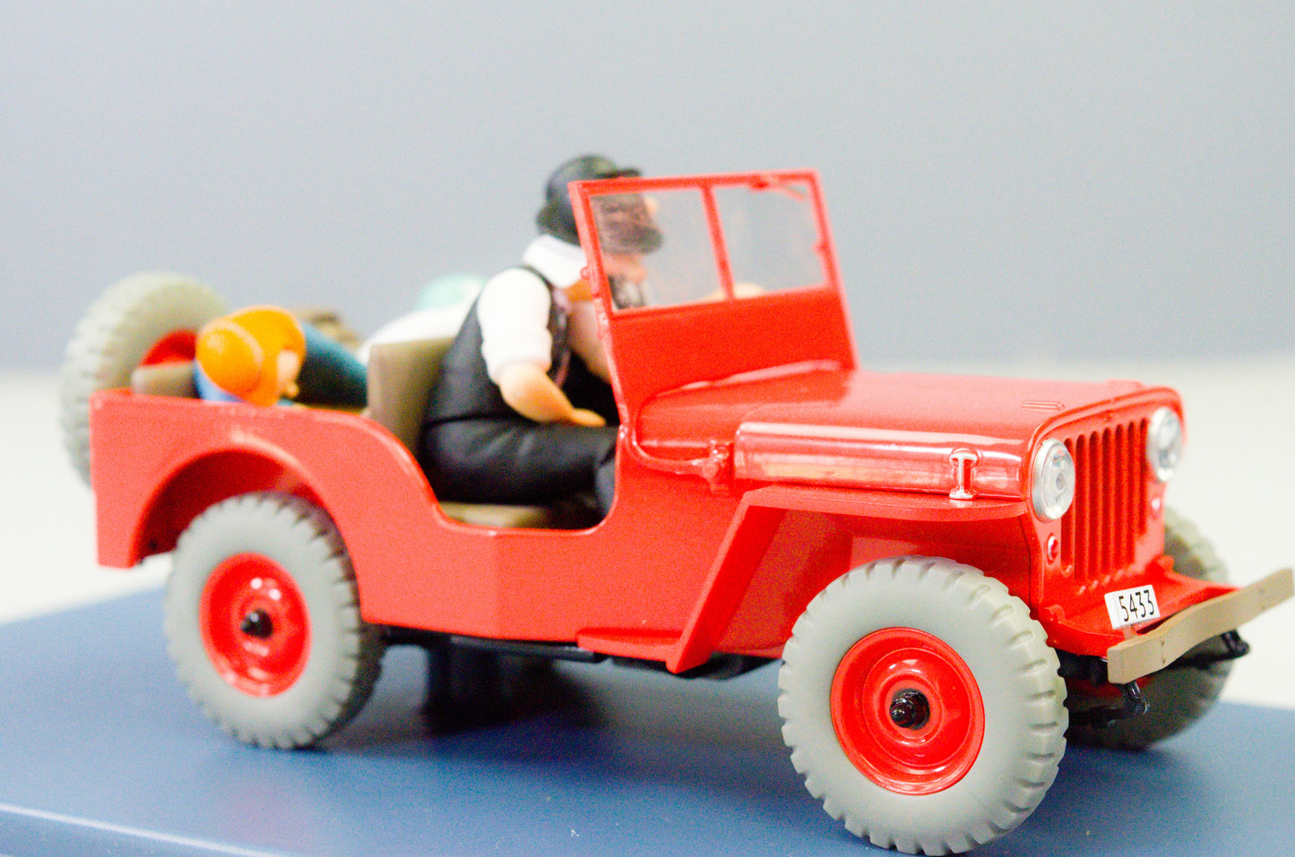 Hachette 1/24 Tintin Car #6 Willy's Red Jeep V1: Land Black Gold Rare Model Voiture Figure