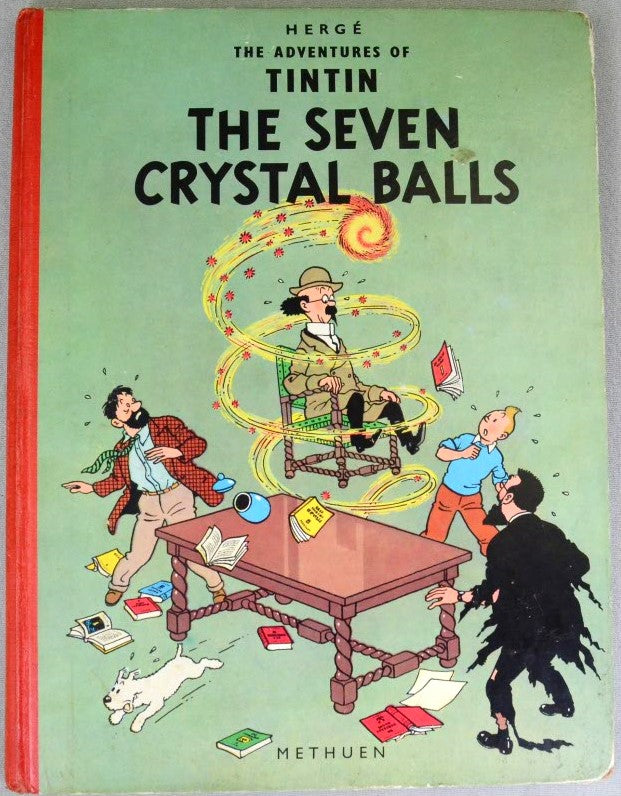 The Seven Crystal Balls - Methuen 1962 1st Edition Hardback Rare Tintin book Herge EO