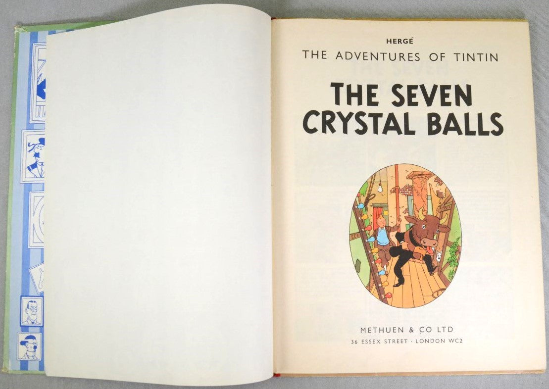 The Seven Crystal Balls - Methuen 1962 1st Edition Hardback Rare Tintin book Herge EO