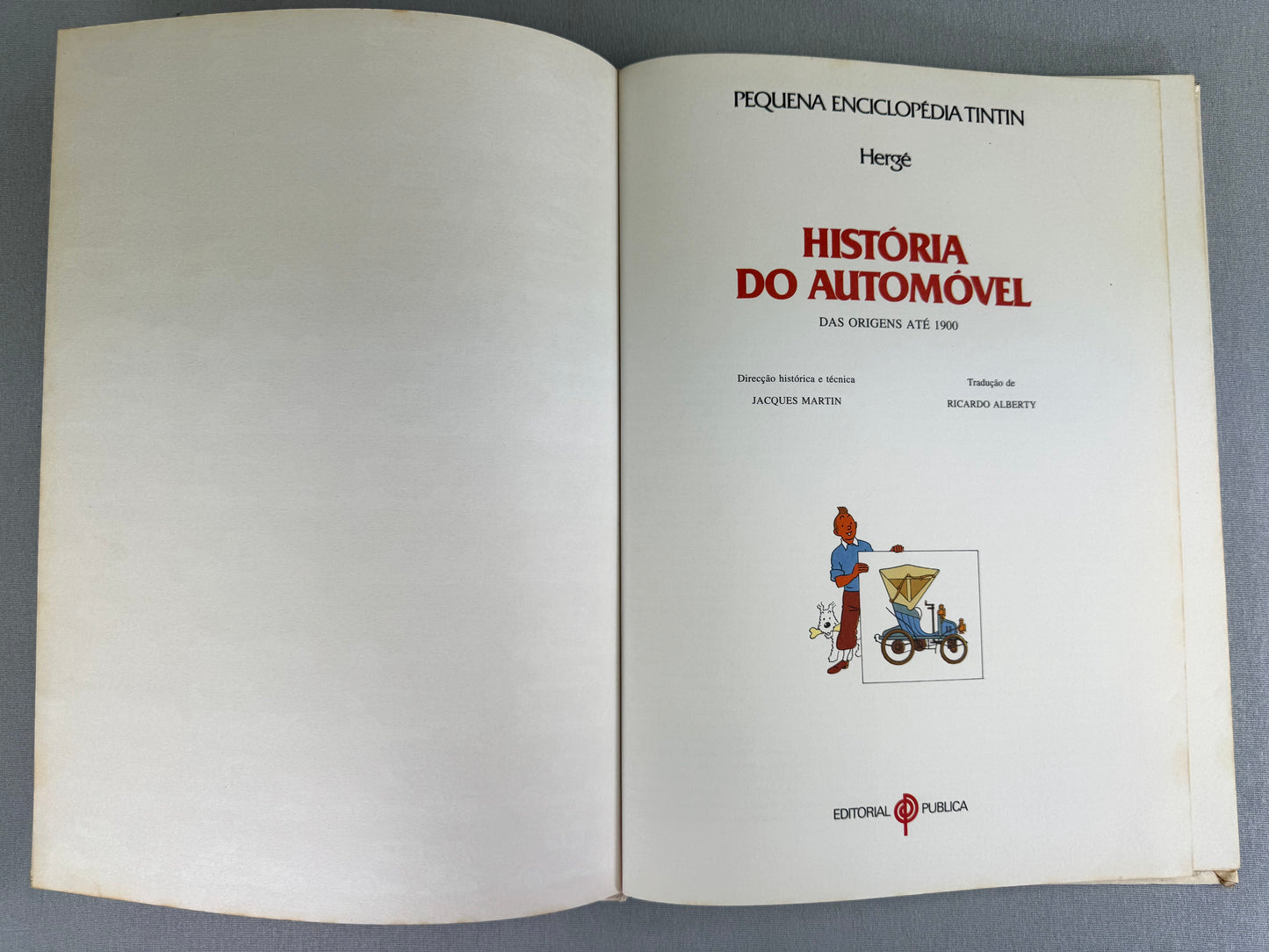 Historia Do Automovel: Editorial Publica 1981 1st Portuguese Edition HB Tintin EO