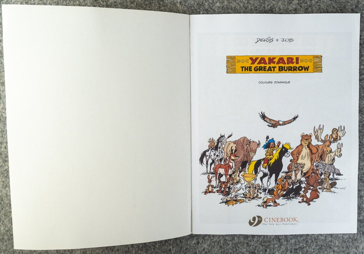 Yakari The Great Burrow Volume 13 Cinebook Paperback Comic Book Derib+job