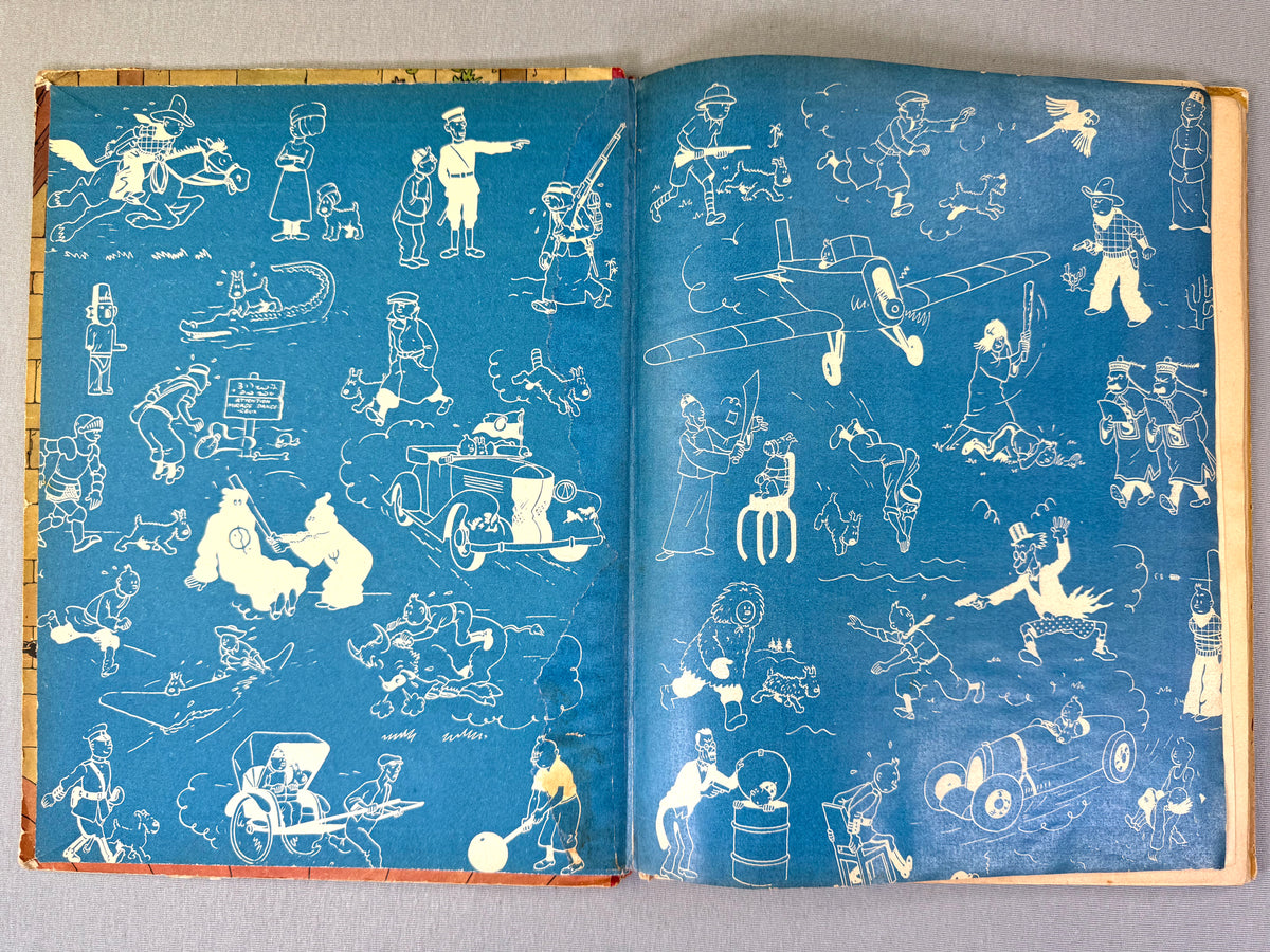 Le Sceptre D' Ottokar 1948 Vintage red cloth Hardback Edition B2 Tintin Comic Book