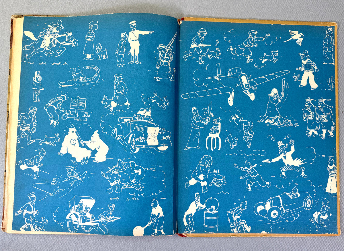Le Sceptre D' Ottokar 1948 Vintage red cloth Hardback Edition B2 Tintin Comic Book