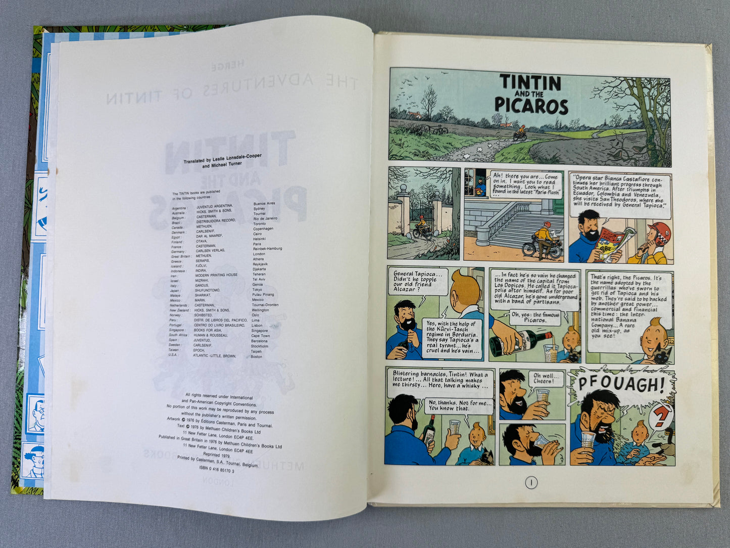 Tintin & the Picaros - Methuen 1978 2nd Reprint Edition Hardback Rare book by Herge EO