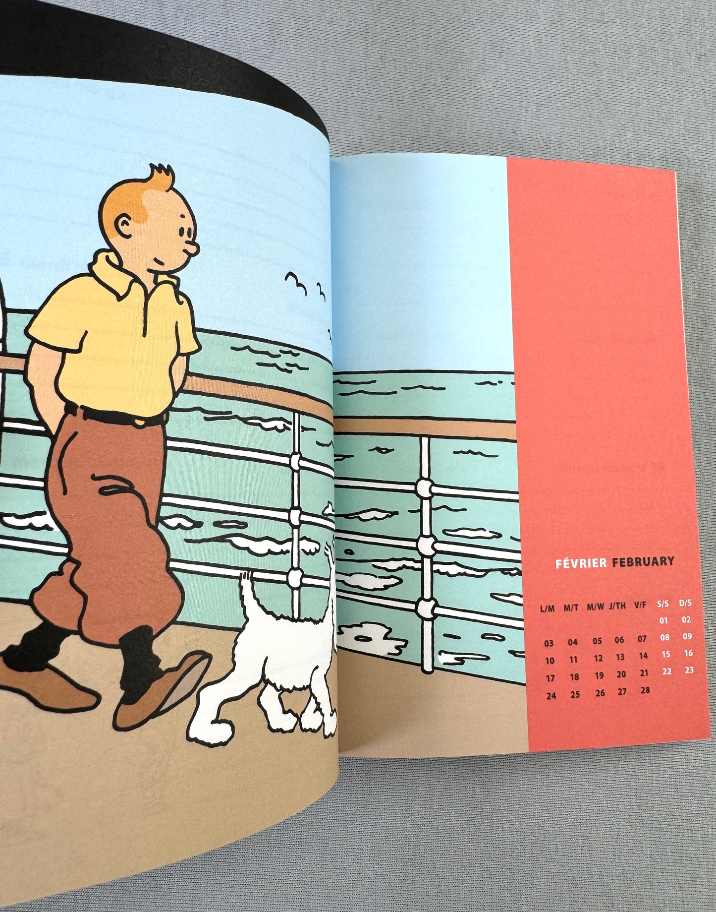 2025 Tintin Mini Pocket Diary by Moulinsart: 10 x 15cm Herge Iconic Blue Lotus Artwork