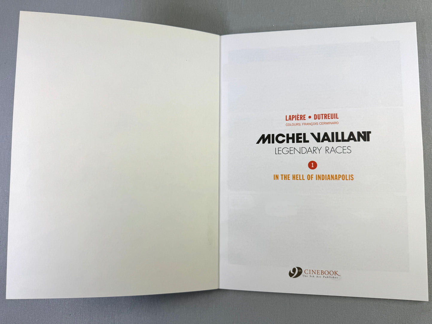 Michel Vaillant Volume 1: In the Hell of Indianapolis Cinebook UK Paperback Edition Comic