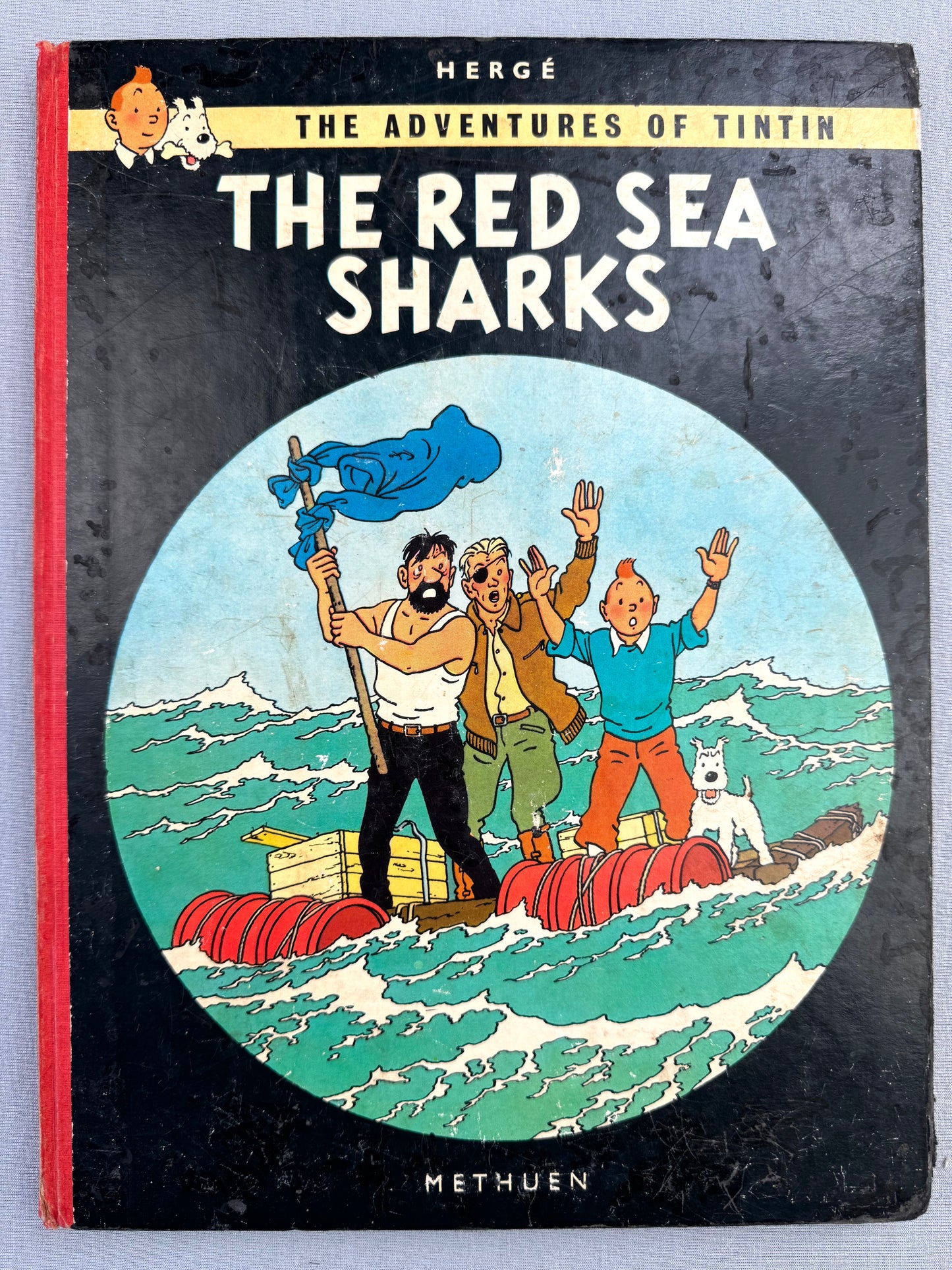 The Red Sea Sharks Methuen UK 2nd Reprint Edition 1965 Hardback Tintin Book Herge