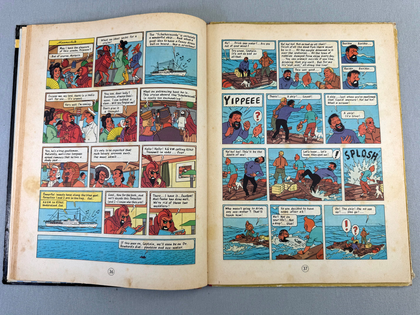 The Red Sea Sharks Methuen UK 2nd Reprint Edition 1965 Hardback Tintin Book Herge