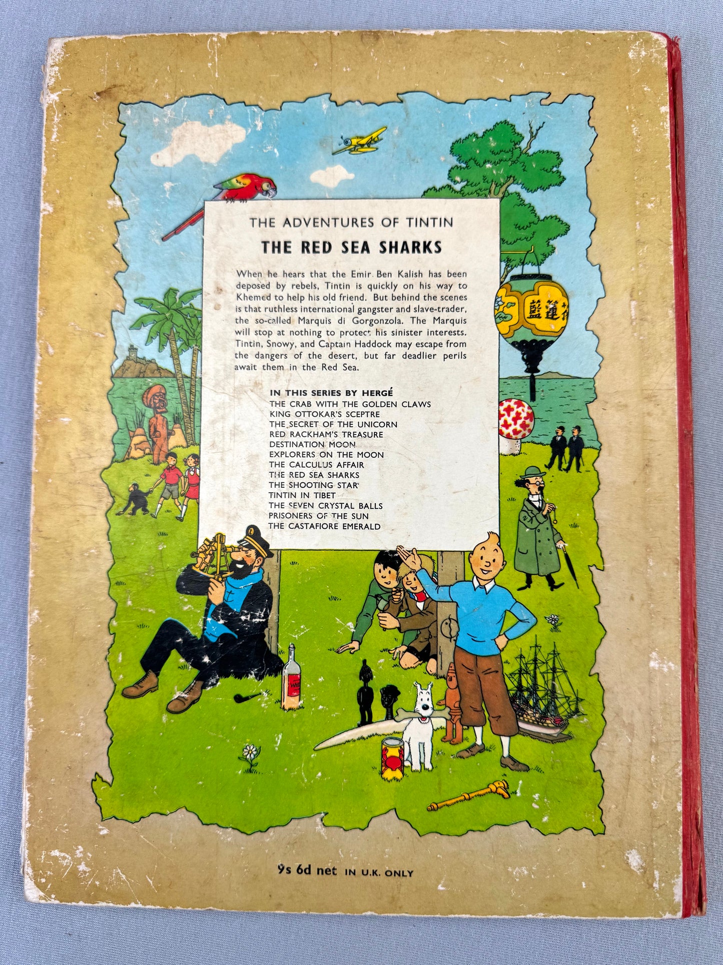 The Red Sea Sharks Methuen UK 2nd Reprint Edition 1965 Hardback Tintin Book Herge