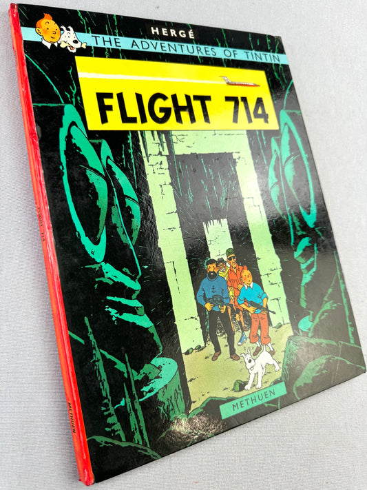 Flight 714 - Methuen 1968 2nd Reprint Edition UK Hardback Rare Tintin book Herge EO