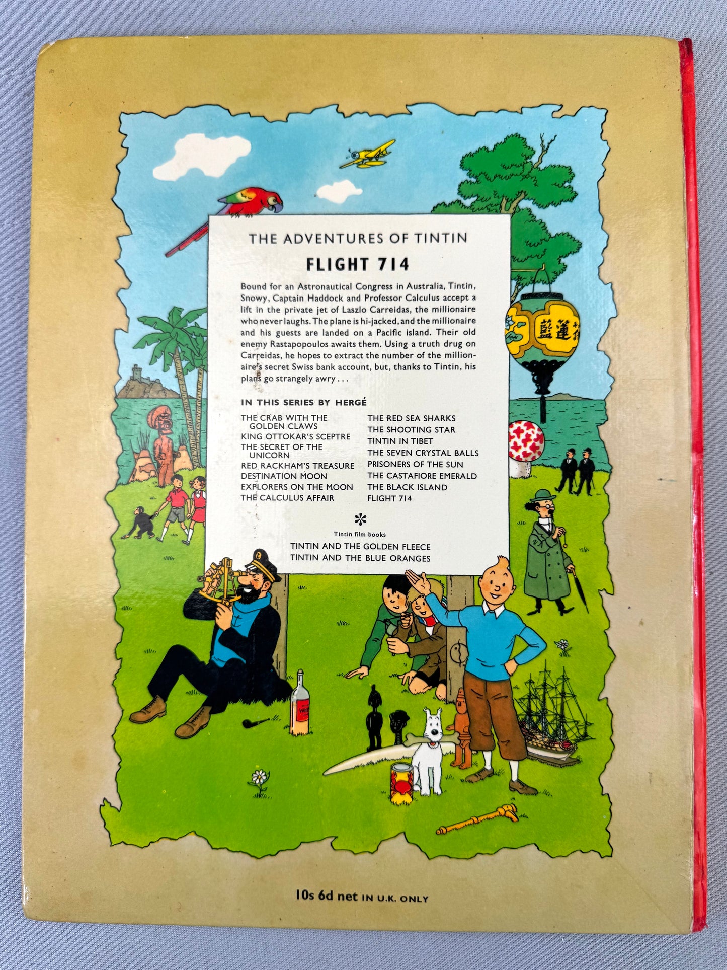 Flight 714 - Methuen 1968 2nd Reprint Edition UK Hardback Rare Tintin book Herge EO