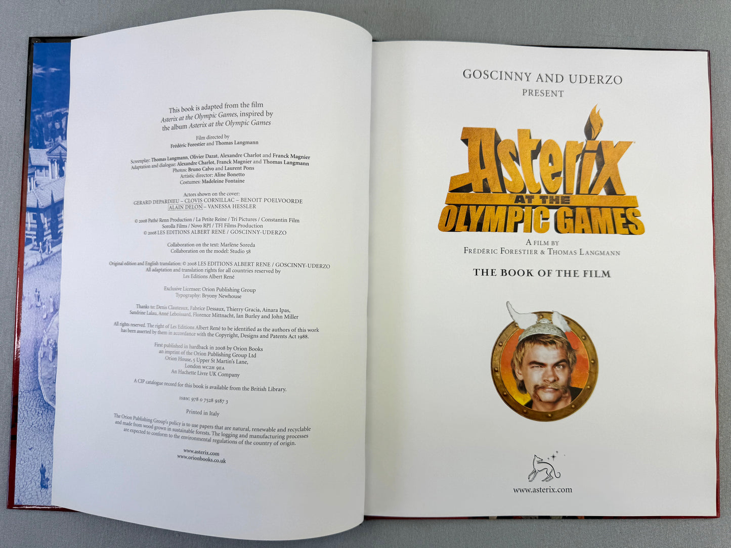 Asterix at the Olympic Games Book of the Film - 2008 UK Hardback 1st Edition