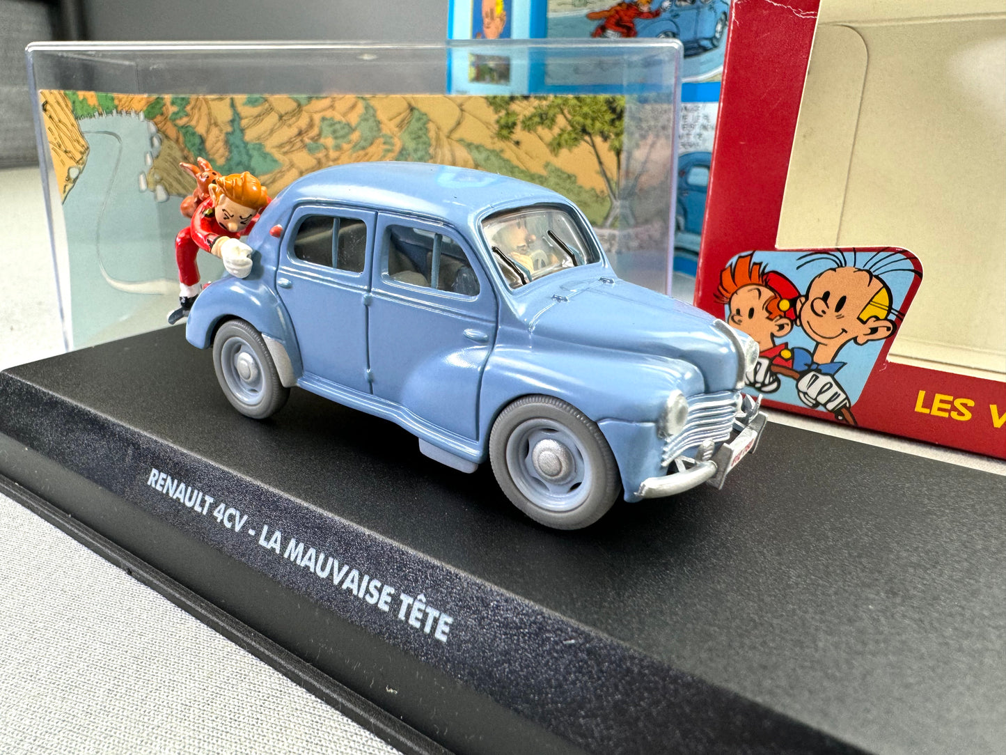 Atlas Spirou 1/43 Scale Voiture #3 Renault 4 CV: Mauvaise Tete Rare model car