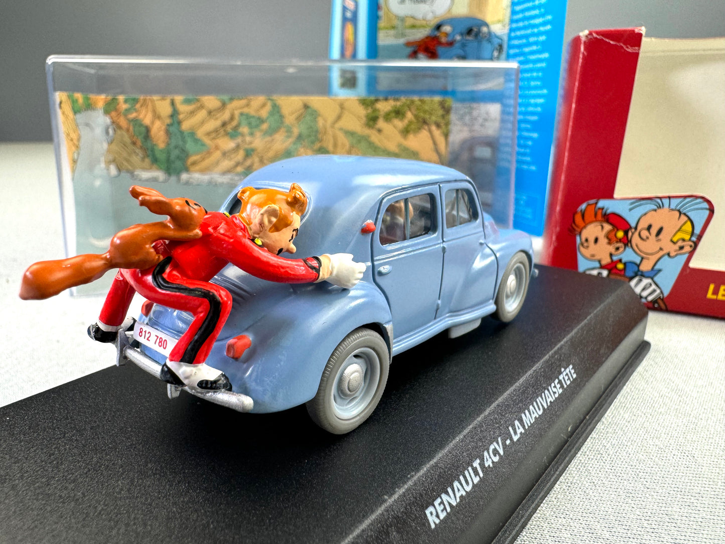 Atlas Spirou 1/43 Scale Voiture #3 Renault 4 CV: Mauvaise Tete Rare model car