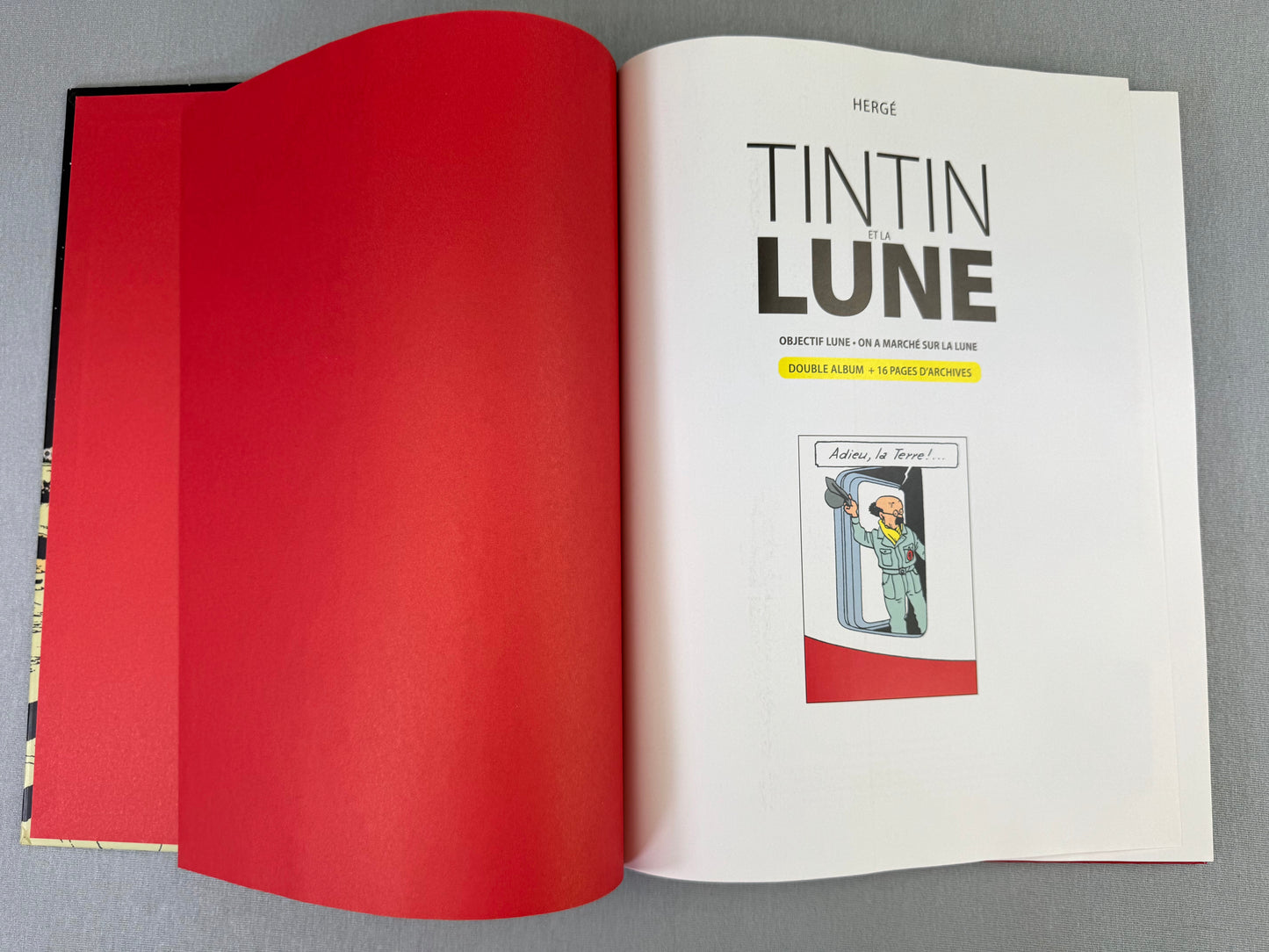 Tintin et la Lune Double Album Comic Book - 2009 Casterman French HB Edition Herge