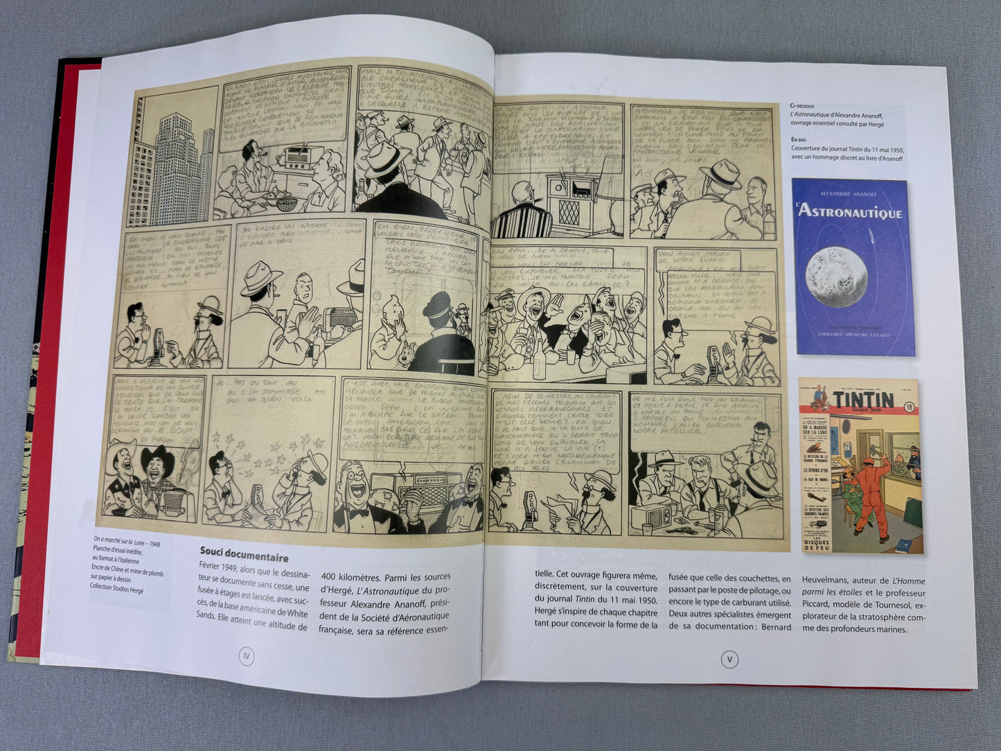Tintin et la Lune Double Album Comic Book - 2009 Casterman French HB Edition Herge