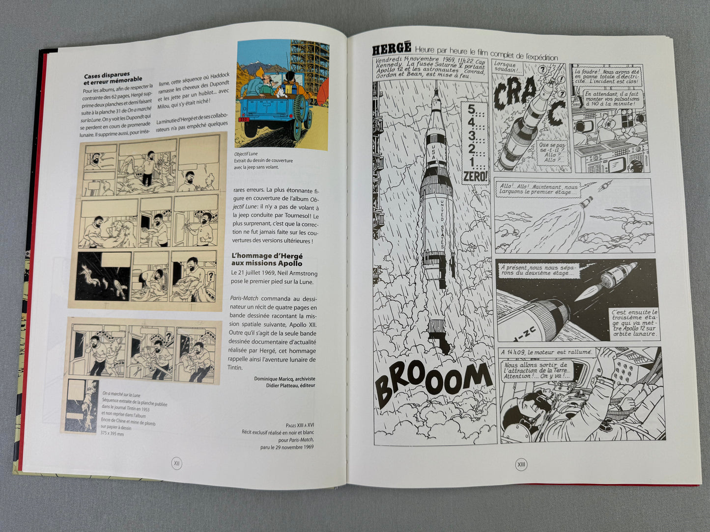 Tintin et la Lune Double Album Comic Book - 2009 Casterman French HB Edition Herge