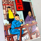 Moulinsart Tintin A4 Plastic Sleeve - Blue Lotus Lunch