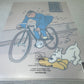 Moulinsart Tintin A4 Plastic Sleeve - Blue Lotus Bicycle