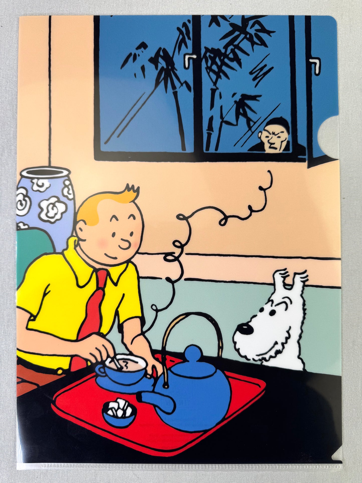 Moulinsart Tintin A4 Plastic Sleeve - Blue Lotus Tea