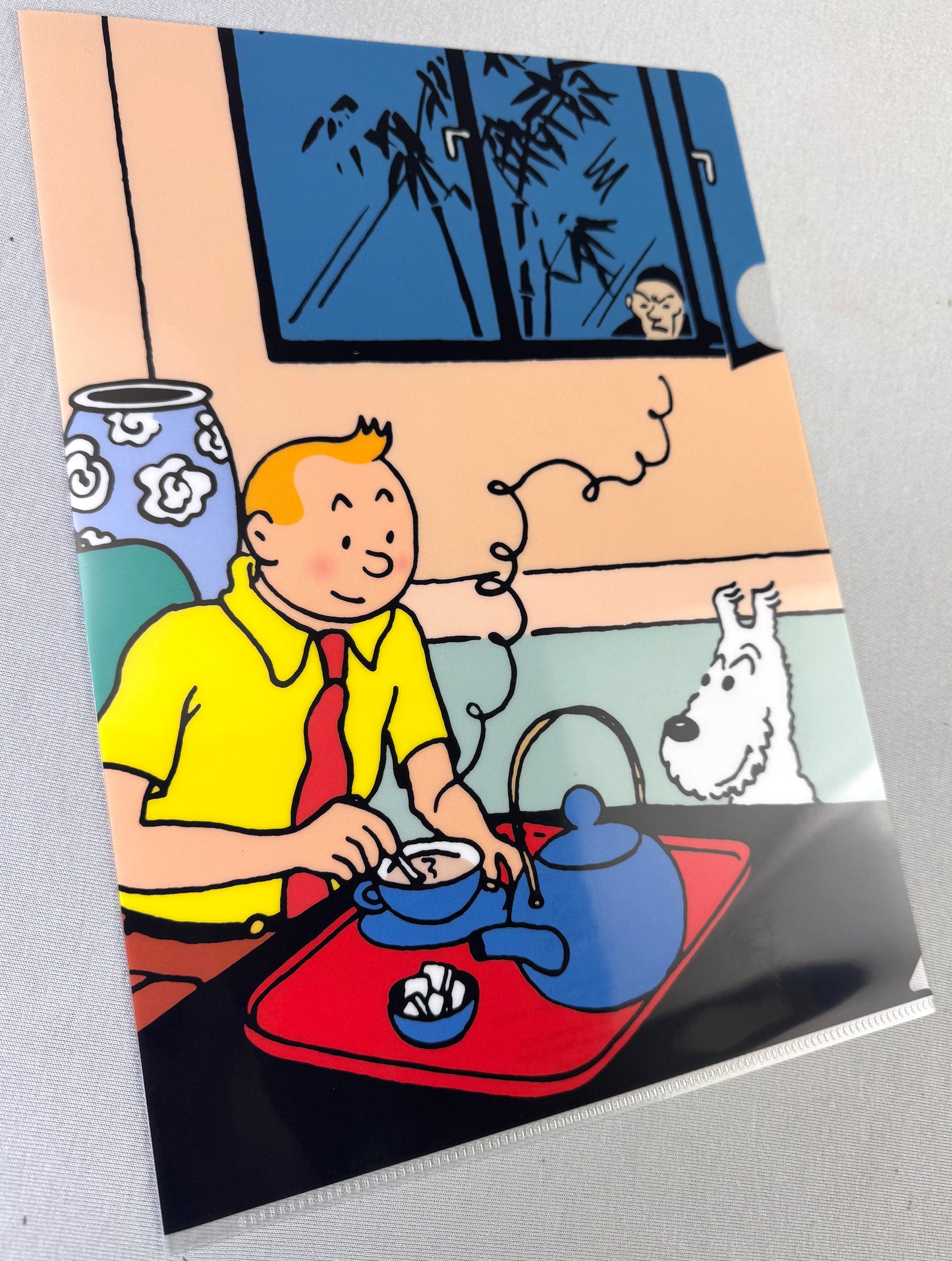 Moulinsart Tintin A4 Plastic Sleeve - Blue Lotus Tea