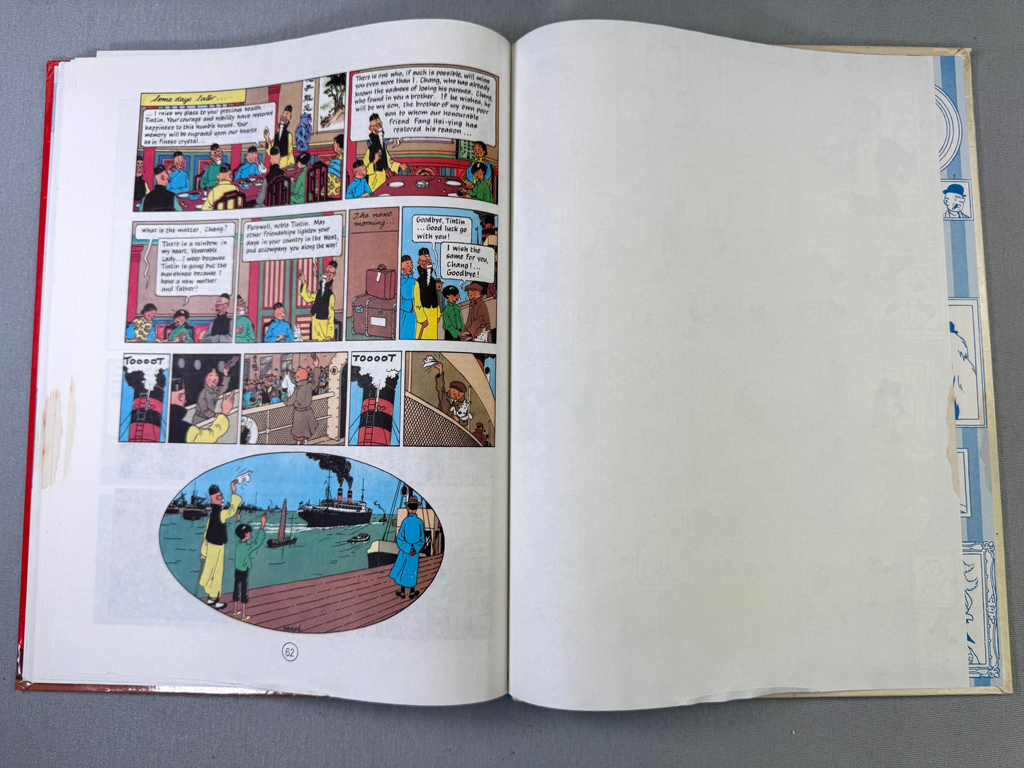 The Blue Lotus - Methuen 1983 1st Edition Hardback Rare Tintin book Herge EO