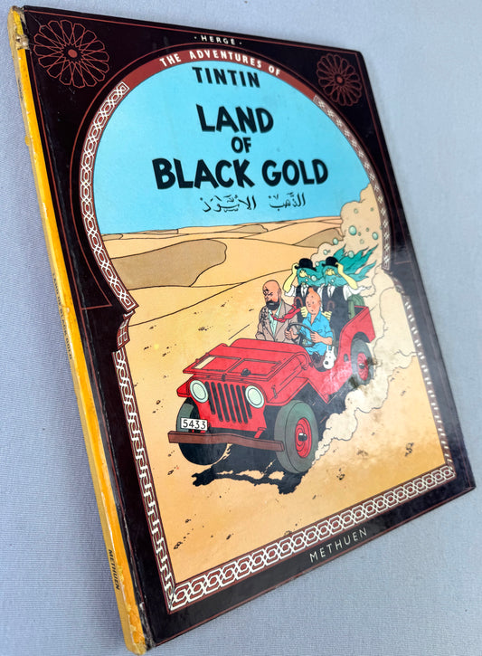 LAND OF BLACK GOLD Methuen 1972 1st Edition UK Hardback Rare Tintin book Herge EO