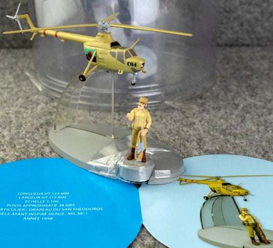 MOULINSART TINTIN Plane 29542 Army Helicopter: Picaros Hachette Avion #22