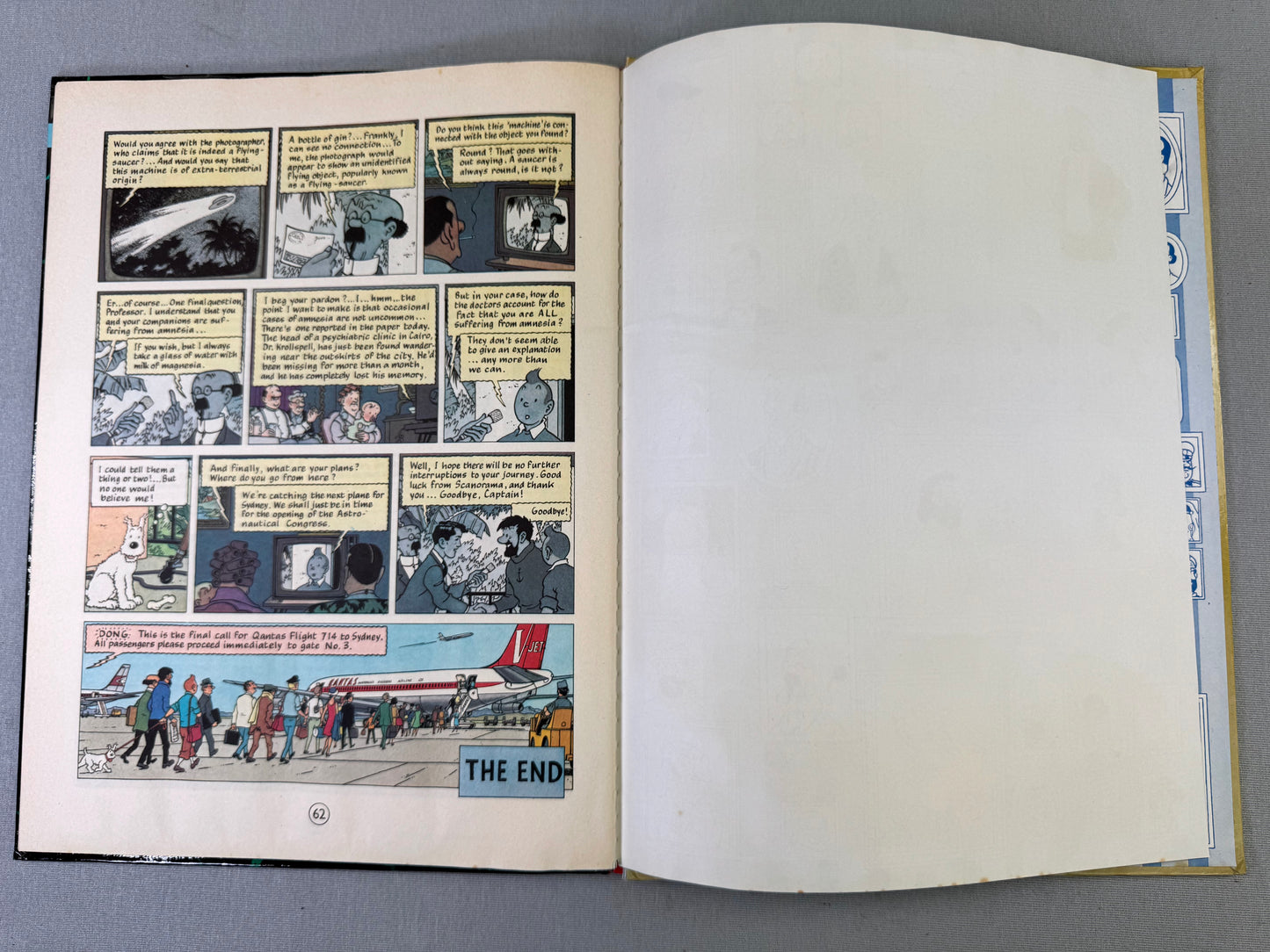 Flight 714 - Methuen 1968 2nd Reprint Edition UK Hardback Rare Tintin book Herge EO