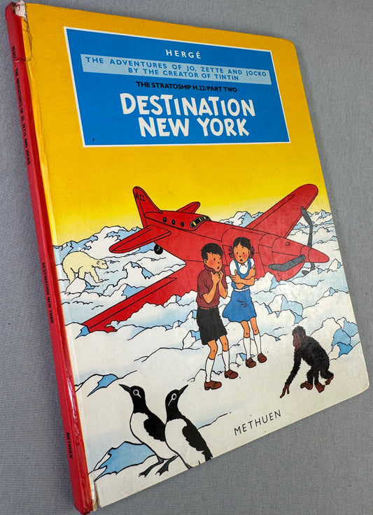 Destination New York 1989 Methuen 2nd UK Edition Hardback Herge Jo Zette Tintin