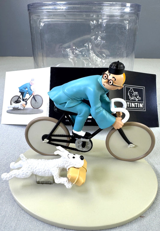 Hors Serie Figurine 42291 Tintin Bicycle: Blue Lotus Colorized 14cm Resin Model Figure